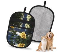 WMASTNjgdA Reusable Jupiter Midnight Rose Garden Pet Hair Removal Glove | Stylish Full-Print Electrostatic Mitt for Dog & Cat Hair | Gentle Grooming & Furniture Cleaning Tool for Couch, Car, Bedding