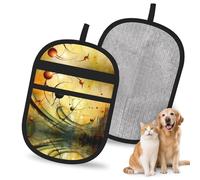 WMASTNjgdA Reusable Particle Physics Pet Hair Removal Glove | Stylish Full-Print Electrostatic Mitt for Dog & Cat Hair | Gentle Grooming & Furniture Cleaning Tool for Couch, Car, Bedding