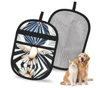 WMASTNjgdA Reusable White Dove Pet Hair Removal Glove | Stylish Full-Print Electrostatic Mitt for Dog & Cat Hair | Gentle Grooming & Furniture Cleaning Tool for Couch, Car, Bedding