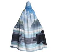 WMASTNjgdA Summer Sunshine Beach Unique Darkness Poncho Shawl - Customizable Wearable Blanket for Women, Perfect Halloween Costume Accessory, Knight, Akatsuki, and More
