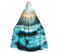 WMASTNjgdA The snow capped mountains at sunrise Unique Darkness Poncho Shawl - Customizable Wearable Blanket for Women, Perfect Halloween Costume Accessory, Knight, Akatsuki, and More