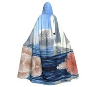 WMASTNjgdA Tropical clownfish Unique Darkness Poncho Shawl - Customizable Wearable Blanket for Women, Perfect Halloween Costume Accessory, Knight, Akatsuki, and More