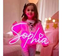 WMAT Custom LED Neon Signs for Bedroom Wall Personalized Neon Signs (1 Line Text, 20")