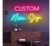 WMAT Custom LED Neon Signs for Bedroom Wall Personalized Neon Signs (2 Line Text, 25")