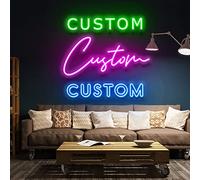 WMAT Custom LED Neon Signs for Bedroom Wall Personalized Neon Signs (2 Line Text, 35")