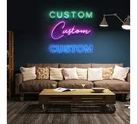 WMAT Custom LED Neon Signs for Bedroom Wall Personalized Neon Signs (2 Line Text, 55")
