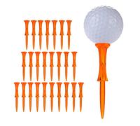 WMAWJBT Golf Tees 3-1/4'' 50 Pcs Plastic Tees with Reduced Friction and Side Effect, Unbreakable, Professional, Durable and Stable (Orange)