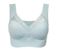 wmbra Bra - wmbra Posture Correcting Bra, Summer Wireless Push-Up Comfort Ergonomic Crossover Bra (as8, Alpha, x_l, Regular, Regular, Light Blue)
