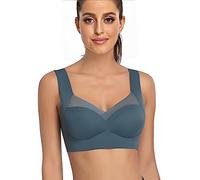 wmbra Bra - wmbra Posture Correcting Bra, Summer Wireless Push-Up Comfort Ergonomic Crossover Bra Dark Blue