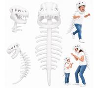 Wmbzxh Dinosaur Skeleton Costume for Kids, Cozy Plush 3D Dino Toy Skull and Spine Dinosaur Outfit for Halloween Cosplay Props