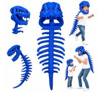 Wmbzxh Dinosaur Skeleton Costume for Kids, Cozy Plush 3D Dino Toy Skull and Spine Dinosaur Outfit for Halloween Cosplay Props