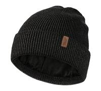 Wmcaps Beanie for Men, Stretchy Soft Cuffed Wooly Beanie with Thick Warm Lining, Unisex Classic Winter Hat, Gifts for Women/Men/Her/Him/Dad (Dark Grey)