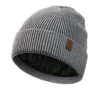 Wmcaps Beanie for Men, Stretchy Soft Cuffed Wooly Beanie with Thick Warm Lining, Unisex Classic Winter Hat, Gifts for Women/Men/Her/Him/Dad (Grey)