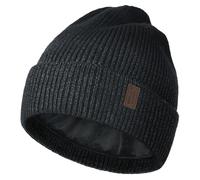 Wmcaps Beanie for Men, Stretchy Soft Cuffed Wooly Beanie with Thick Warm Lining, Unisex Classic Winter Hat, Gifts for Women/Men/Her/Him/Dad(Tie Dye Black/Dark Grey)