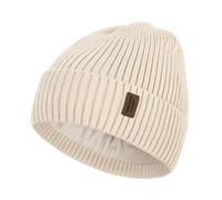 Wmcaps Classic Knit Beanie for Men/Women - Soft Cuffed Wooly Beanie with Thermal Thick Fleece Lining, Gifts for Him/Her/Dad (White)