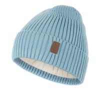 Wmcaps Classic Knit Beanie Winter Hat, Soft Cuffed Wooly Beanie with Thermal Thick Fleece Lining, Unisex Gifts for Men/Women/Dad (Blue)