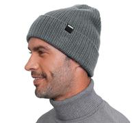 Wmcaps Unisex Winter Hat, Cozy Breathable Beanie for Men and Women Warm Soft Ribbed Beanie Cap Stylish Daily Wear Cuffed Plain Knit Hat, Gift for Thanksgiving Christmas, Grey