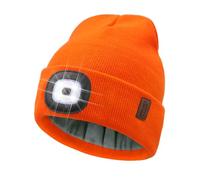Wmcaps Upgraded LED Lighted Beanie with Thick Warm Lining, Soft and Cozy Winter Hat with a Light Built in, Rechargeable Type-C Head Torch Hat, Gifts for Men and Women