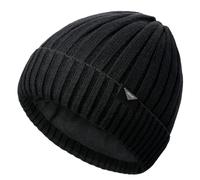 Wmcaps Winter Beanie for Men Women, Knit Hat with Thickened Fleece Lining, Unisex Classic Cuffed Warm Beanie, Elastic and Soft Wooly Hats, Heartwarming Gift, Black