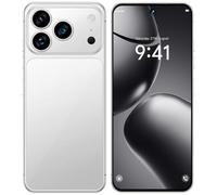 WMDMJT I17 Pro Max Smartphone for Outdoor Adventure, 7.3INCH HD Display Screen, 16GB RAM 1TB ROM Unlocked Mobile Phones, 8000Mah Large Capacity Battery Game Phone, Dual Sim Card,Silver-1TB