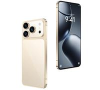 WMDMJT I17 Pro Max Unlocked Phone, Android 15 16GB, 7.3-inch High-definition AMOLED Screen Smartphone, 8000mAh Battery, Facial Recognition/5G/Photo/GPS Phone,Gold-1TB