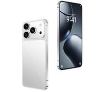 WMDMJT I17 Pro Max Unlocked Phone, Android 15 16GB, 7.3-inch High-definition AMOLED Screen Smartphone, 8000mAh Battery, Facial Recognition/5G/Photo/GPS Phone,Silver-1TB