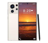 WMDMJT S25 Ultra Built-in Pen Cell Phone, 16GB RAM 1TB ROM Smartphone, Unlocked Android 7.3" Mobile Phones, 108MP Zoom Cameras, Fast Processor, Long Battery Life, 8000mAh,White-1TB
