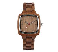 WMDSYGD Walnut Wooden Watches Men's Watch Retro Square Analog Dial Quartz Watch Unique Anniversary Love Gifts for Men Women Men's Wrist Watches (Color : for Men)