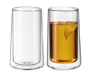 WMF 2-Piece Glass Ice-Tea Double-Walled Glass Set, Transparent