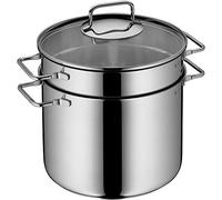 WMF 24 cm Pasta Pot with Glass Lid, Silver