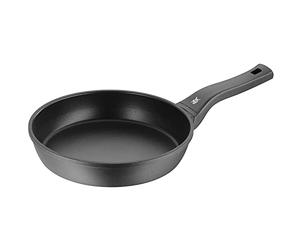 WMF 576244291 frying pan coated Ø 24cm PermaDur Premium Made in Germany plastic handle with flame retardants cast aluminium PermaDur suitable for induction hand wash, Black