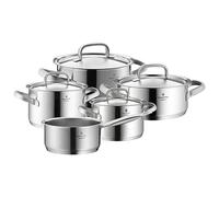 WMF 720056030 Gourmet Plus Steam Vent Hollow Handles Cromargan Pot Set, Silver, 5-Piece