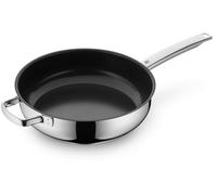 WMF 748406021 Devil Sauté Pan Coating Diameter 28 cm with Pouring Rim Stainless Steel Handle Hand Wash Ceradur Suitable for Induction, Stainless Steel, Silver