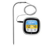 WMF BBQ digital thermometer, grill thermometer with 5 cooking levels, LED touch display, timer, magnetic holder