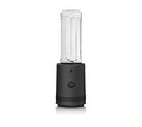 WMF blender Smoothie-to-go, 300W, Deep Black (6L), Food Blender with Stainless Steel Blades, BPA Free, Dishwasher Safe, 1 Speed, Corded Electric, Includes 2 Blending Containers & Leak-Proof Lids