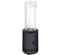 WMF blender Smoothie-to-go, 300W, Deep Black (6L), Food Blender with Stainless Steel Blades, BPA Free, Dishwasher Safe, 1 Speed, Corded Electric, Includes 2 Blending Containers & Leak-Proof Lids