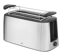 WMF Bueno Pro Toaster Long Slot with Bun Attachment, 4 Slices, XXL Toast, Pick Up Function, 6 Browning Levels, 1550 W, Toaster Stainless Steel Pack of 1