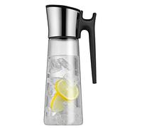 WMF Close-Up Stopper Glass Cromargan Basic Water Decanter, Black, Height 31 cm, 1.5 Litre