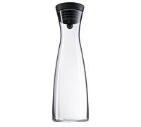 WMF Close-Up Stopper Glass Cromargan Basic Water Decanter, Black, Height 32.7 cm, 1.5 Litre
