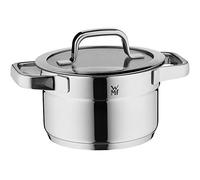 WMF Compact Cuisine Small Cooking Pot 16.5 cm Glass Lid Induction Cooking Pot 2 L Polished Cromargan Stainless Steel Inner Scale Stackable Uncoated