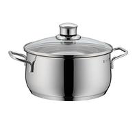 WMF Diadem Plus Low Casserole with Lid, 18/10 Stainless Steel, 20 cm