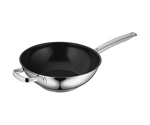 WMF Durado Induction Wok Pan 28 cm Non-Stick Coating Suitable for All Standard Hob Types Oven-Safe up to 260 °C Wok Stainless Steel
