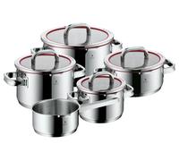 WMF Function 4 red 5-piece cookware set including saucepan and saucepan,...