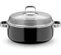 WMF Fusiontec Mineral Pro 0518735290 Dutch Oven with Lid, 28 cm, Durable, Scratch-Resistant Material, Induction Lid, Suitable for All Types of Cookers, Made in Germany, Black