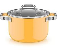 WMF Fusiontec Mineral Pro 0519045290 Cooking Pot with Lid, 20 cm, Durable, Scratch-Resistant Material, Induction Pot, Suitable for All Types of Cookers, Made in Germany, Mango Yellow
