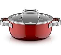 WMF Fusiontec Mineral Pro 0519515290 Stewing Pan, Lid, 20 cm, Durable, Scratch-Resistant Material, Induction Cooking Pot, Suitable for All Types of Cookers, Made in Germany, Passion Red