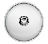 WMF Glass Lid, with Metal Knob, Stainless Steel, Transparent, 28 cm