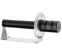 WMF Gourmet Ceramic Discs 2 Settings Initial Sharpening and Resharpening Safe Handling Knife Sharpener, Silver