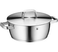 WMF Iconic Cooking Pot Large 24 cm Metal Lid Stewing Pot Induction 4.2 L Large Pot Polished Cromargan Stainless Steel Uncoated
