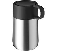 WMF Impulse Travel Mug, Stainless Steel Thermal Mug, 0.3 L, Automatic Closure, 360° Drinking Opening, Keeps Drinks Warm for 6 Hours/Cold for 12 Hours, Frosted